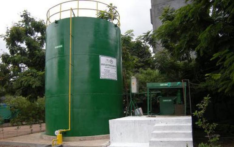 Gör-det-själv-apparat för produktion av biogas Biogasinstallation för ett privat hem