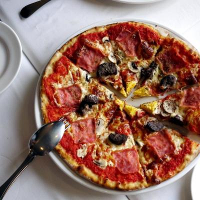 Recipe for delicious pizza with mushrooms